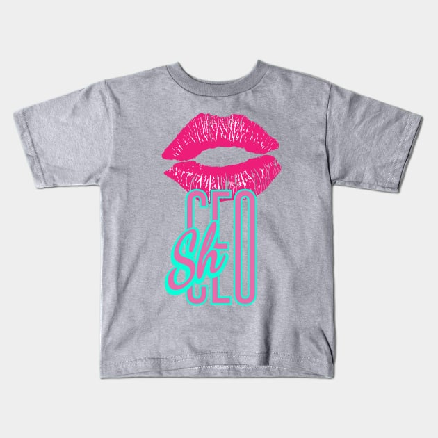 She CEO : Boss Lady Kids T-Shirt by EYECHO